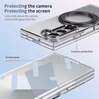 Transparent 360°Rotating Magnetic Holder Case Cover for Samsung Galaxy Z Fold 8 Ultra