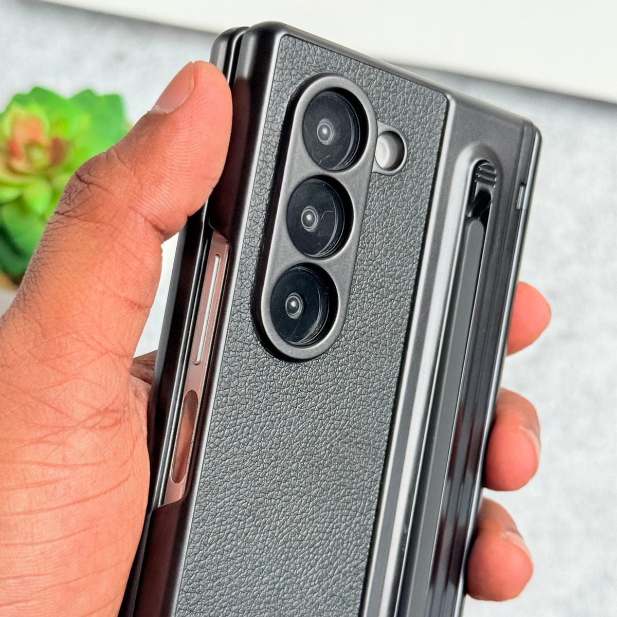 Chrome Plating front Glass Protection Hinge Case Folding Cover for Samsung Galaxy Z Fold 8 Ultra