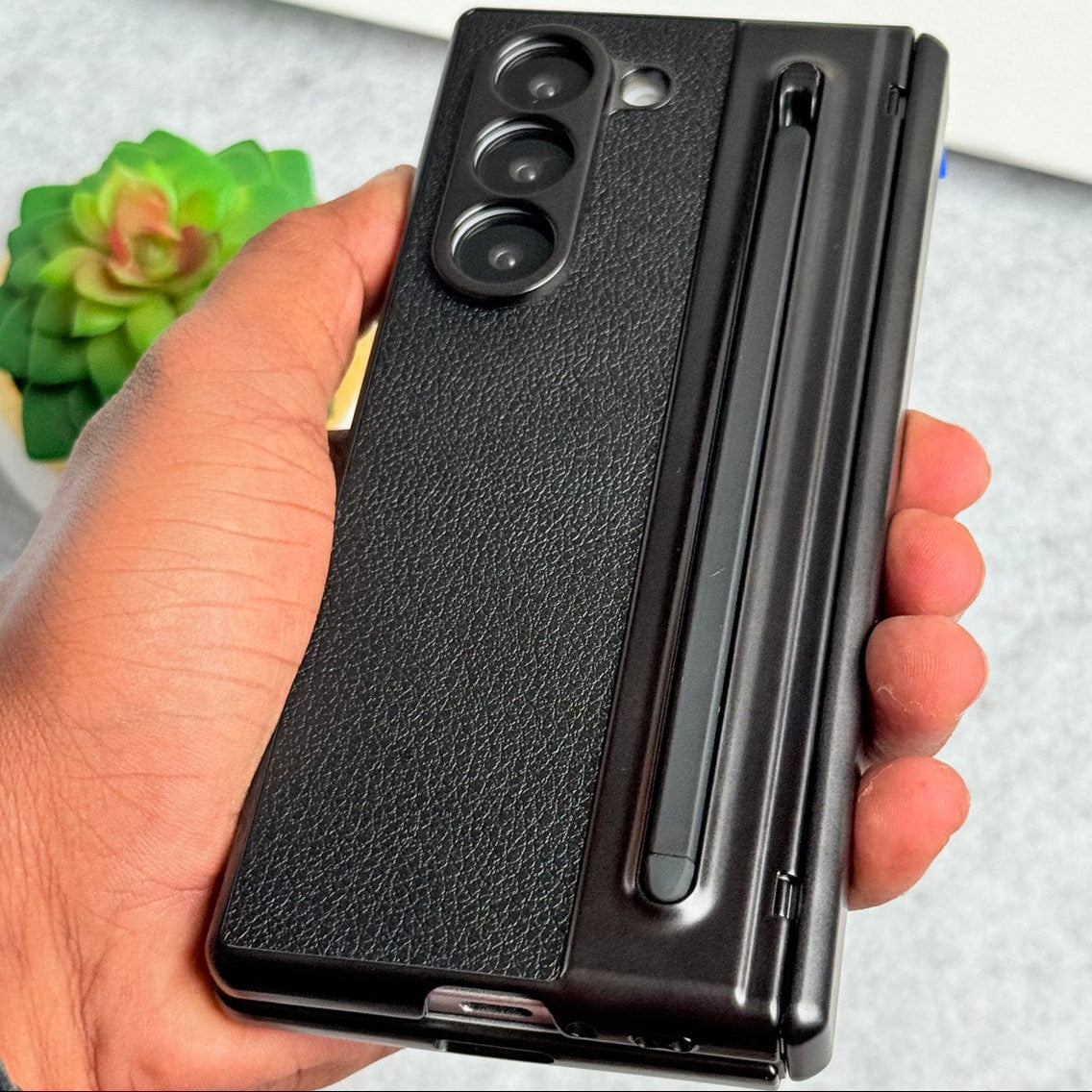 Chrome Plating front Glass Protection Hinge Case Folding Cover for Samsung Galaxy Z Fold 8 Ultra