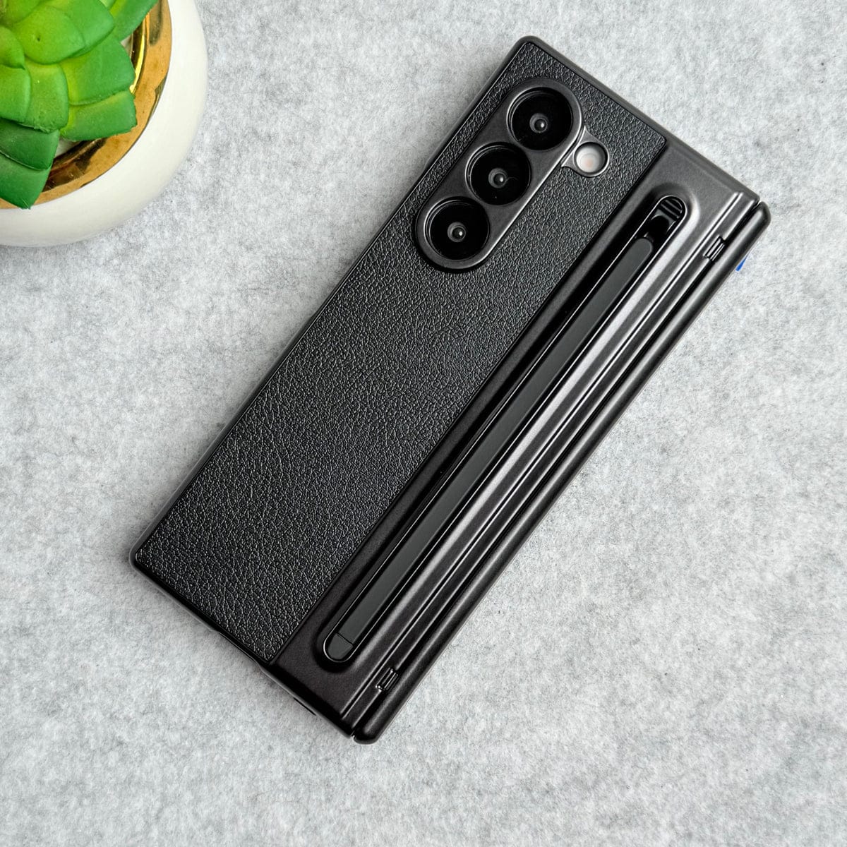 Chrome Plating front Glass Protection Hinge Case Folding Cover for Samsung Galaxy Z Fold 8 Ultra