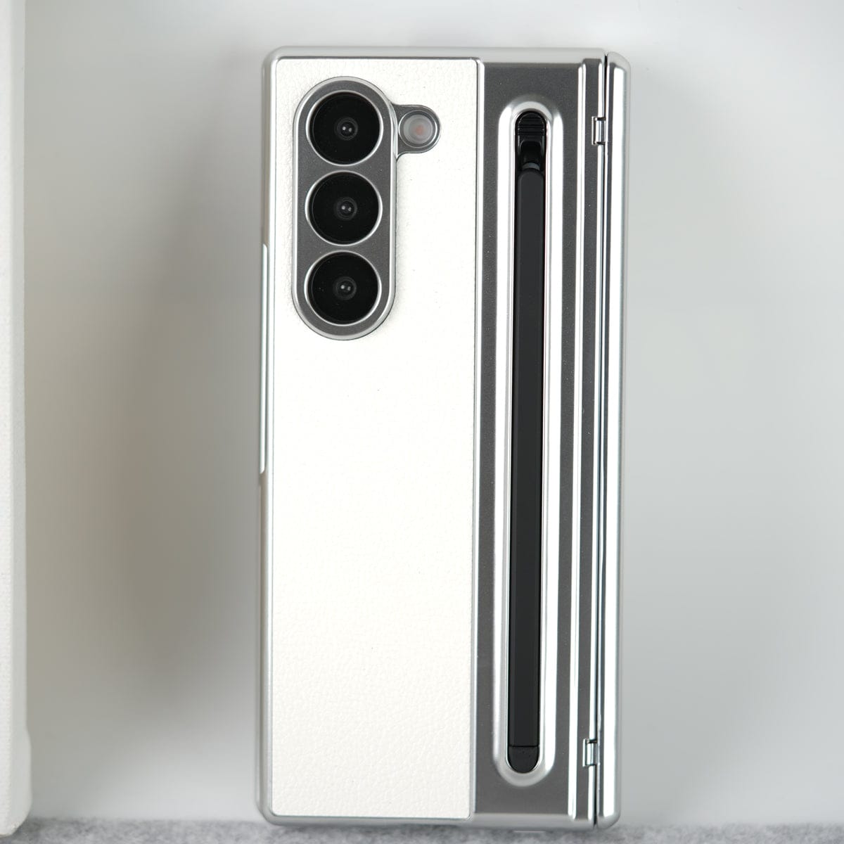 Leather Plating front Glass Protection Hinge Case For Samsung Galaxy Z Fold 8 Ultra | Folding Cover