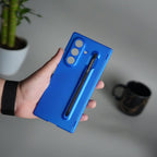 Matte Hard Back Cover For Samsung Galaxy Z Fold 8 Ultra | Case with S-Pen Slot & Front Glass | | Blue