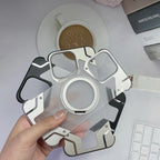 Magnetic Aluminum Alloy Frame Shockproof Phone Case with Ring Holder for Mobile Case by CoverMeUp - Style 2