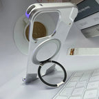 Magnetic Aluminum Alloy Frame Shockproof Phone Case with Ring Holder for Mobile Case by CoverMeUp - Style 7