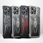 Protective Apple iPhone Back Cover - Full Metal Spider Case with Camera Kickstand for iPhone 16Pro/16ProMax - Style 6