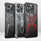 Protective Apple iPhone Back Cover - Full Metal Spider Case with Camera Kickstand for iPhone 15Pro/15ProMax - Style 5