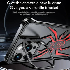 Full Metal Spider Case with Camera Kickstand for iPhone 16Pro/16ProMax