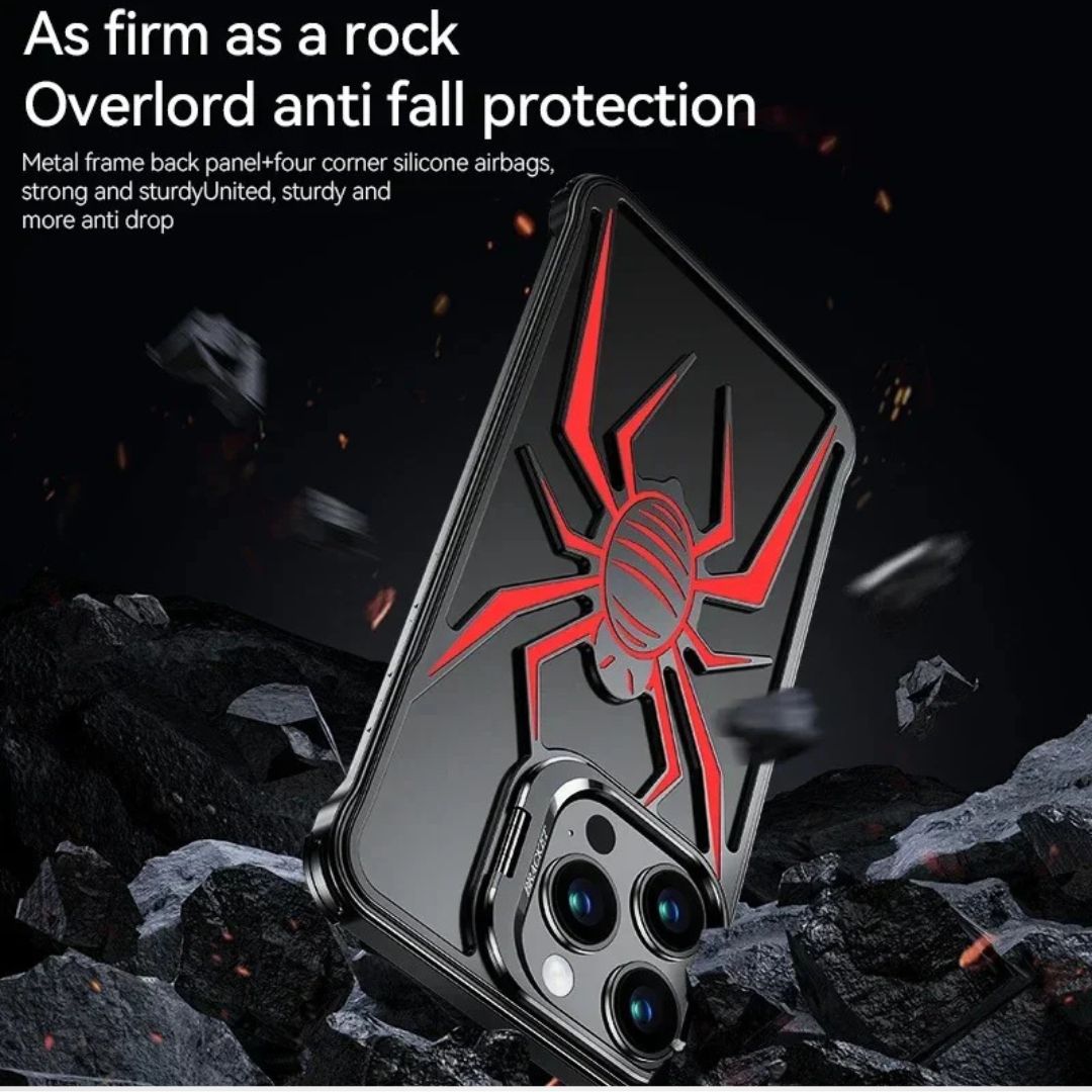 Full Metal Spider Case with Camera Kickstand for iPhone 16Pro/16ProMax
