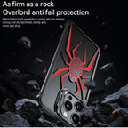 Protective Apple iPhone Back Cover - Full Metal Spider Case with Camera Kickstand for iPhone 16Pro/16ProMax - Style 9