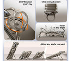 Protective Apple iPhone Back Cover - Z Rotating MagSafe Metal Rimless Case for iPhone 15 Pro Max - Style 4