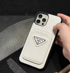 Protective Apple iPhone Back Cover - IPHONE LUXURY BRAND  CARD HOLDER LEATHER CASE COVER - Style 4
