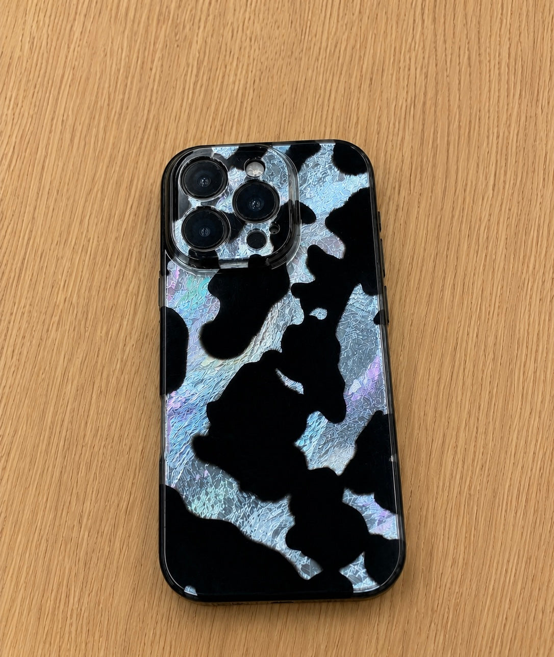 Animal Pattern Case For iPhone16 Pro Max(Black/Silver)