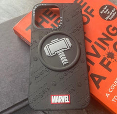 Superhero Embossed Silicone Hard Case for iPhone