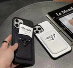 Protective Apple iPhone Back Cover - IPHONE LUXURY BRAND  CARD HOLDER LEATHER CASE COVER - Style 2
