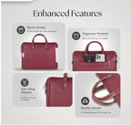 Elan Sleeve Slim Laptop Bag For Upto 16 Inch Macbook/Laptop(Maroon) Mobile Case by CoverMeUp - Style 2