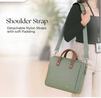 Elan Sleeve Slim Laptop Bag For Upto 13 Inch To 14.2 Inch Macbook/Laptop (Green) Mobile Case by CoverMeUp - Style 2