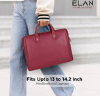 Elan Sleeve Slim Laptop Bag For Upto 13 Inch To 14.2 Inch Macbook/Laptop (Maroon) Mobile Case by CoverMeUp