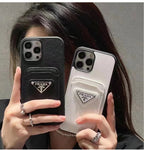 Protective Apple iPhone Back Cover - IPHONE LUXURY BRAND  CARD HOLDER LEATHER CASE COVER - Style 5