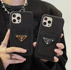 Protective Apple iPhone Back Cover - IPHONE LUXURY BRAND  CARD HOLDER LEATHER CASE COVER - Style 6
