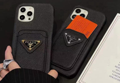 IPHONE LUXURY BRAND  CARD HOLDER LEATHER CASE COVER