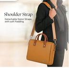 Elan Sleeve Slim Laptop Bag For Upto 16 Inch Macbook/Laptop(Mustard) Mobile Case by CoverMeUp - Style 2