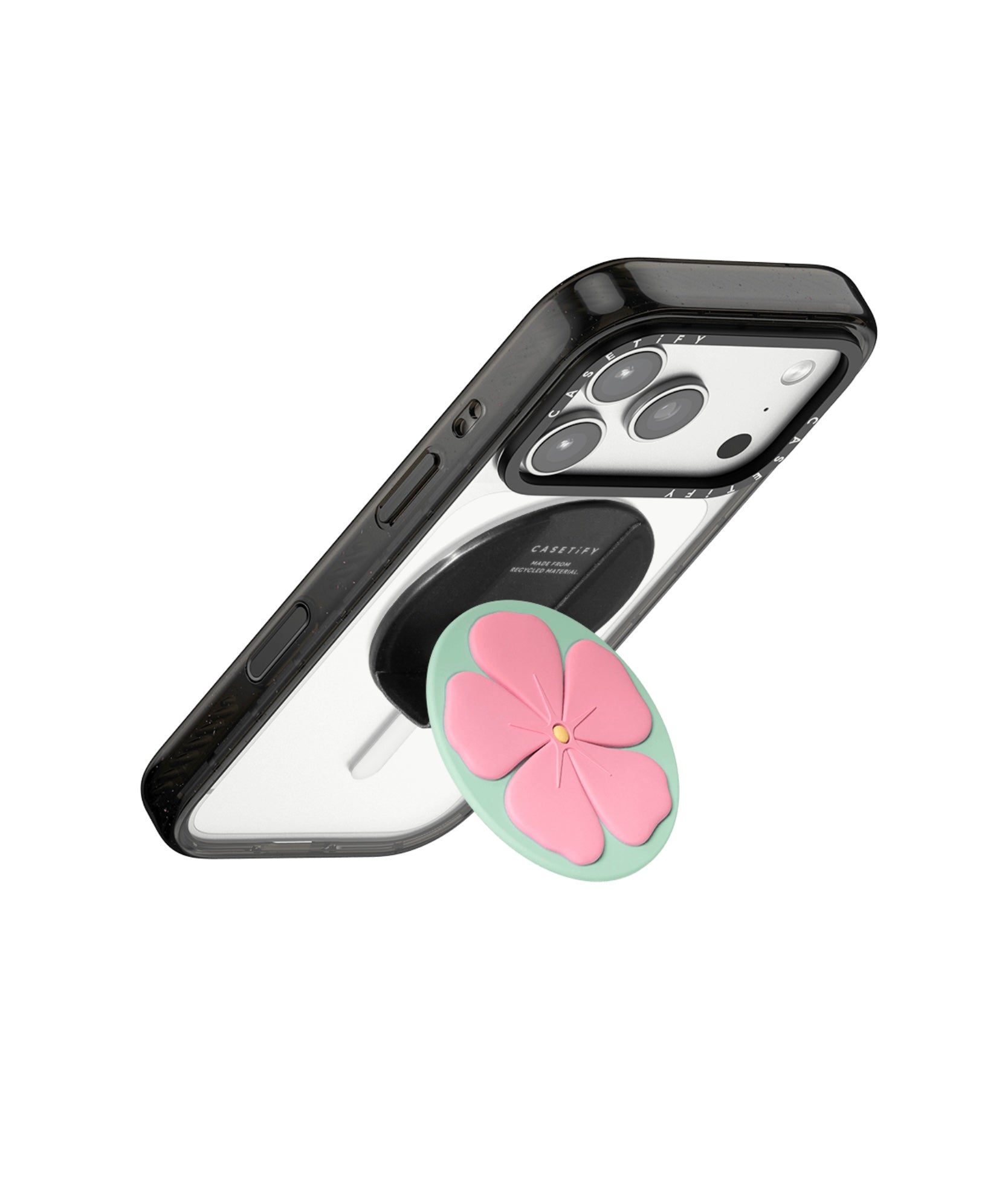 Snappy Floral MagSafe Grip Stand Pop Socket (Pink)
