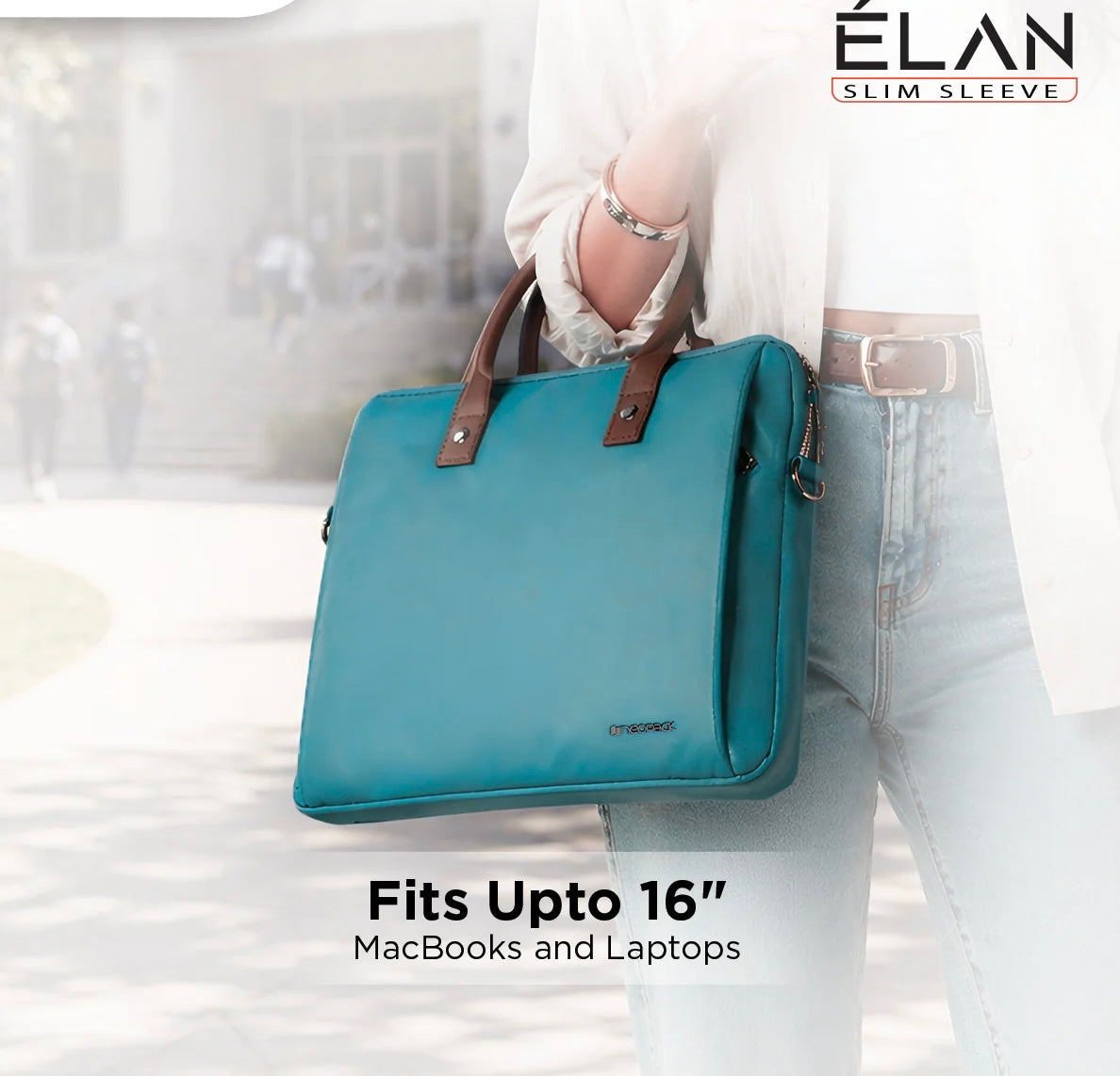Elan Sleeve Slim Laptop Bag For Upto 16 Inch Macbook/Laptop(Blue)