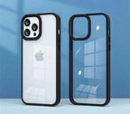 Protective Apple iPhone Back Cover - Rugged Border Clear Back Case For iPhone