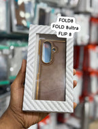 Samsung Galaxy Z Fold 8 Series Leather Case with front Glass