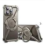 Protective Apple iPhone Back Cover - Z Rotating MagSafe Metal Rimless Case for iPhone 15 Pro Max - Style 3