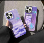 Protective Apple iPhone Back Cover - Hot Print NF Deep purple case for iPhone - Style 2