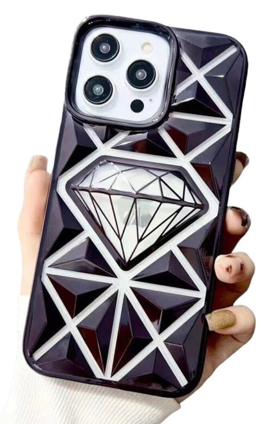 iPhone Electroplated 3D Diamond Pattern Case