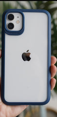 Rugged Border Clear Back Case For iPhone