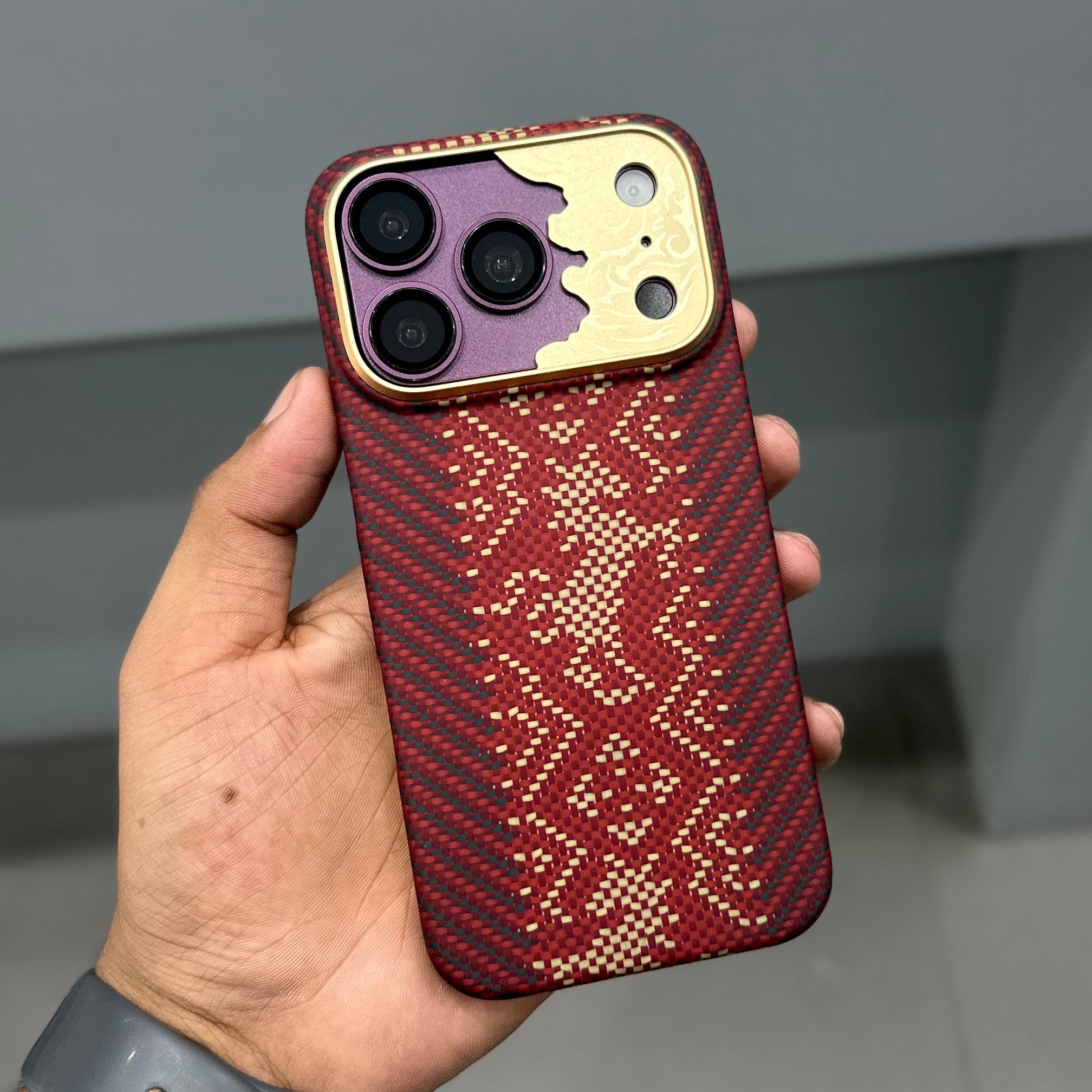 BENKS KNIGHT ARMOR AIR MAGSAFE CASE - WINE RED ( No. 3860 )