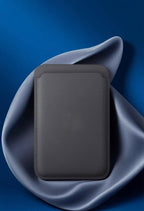 PU MagSafe Leather Wallet - Grey