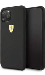 Protective Apple iPhone Back Cover - Liquid Silicon Velvet Touch Anti - Fingerprint Case for iPhone with metallic car logo - Style 7