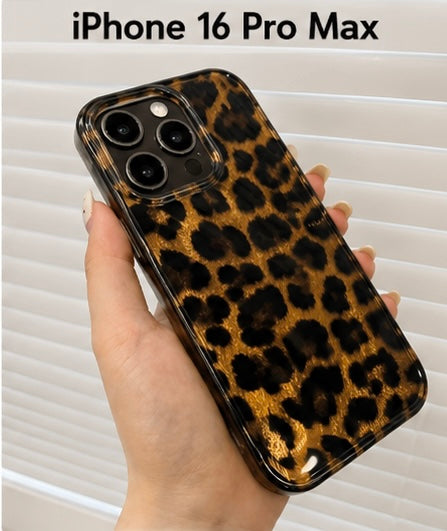 Leopard Pattern Case for iPhone 16 Pro Max (Golden)
