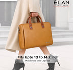 Elan Sleeve Slim Laptop Bag For Upto 13 Inch To 14.2 Inch Macbook/Laptop (Mustard) Mobile Case by CoverMeUp