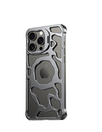 Protective Apple iPhone Back Cover - Hollow Heat Dissipation Titanium Metal Magnetic Phone Case for iPhone 15 Pro Max