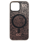 Protective Apple iPhone Back Cover - Futuristic Circuit Board MagSafe Case for iPhone | Shockproof Tech Style - Style 2