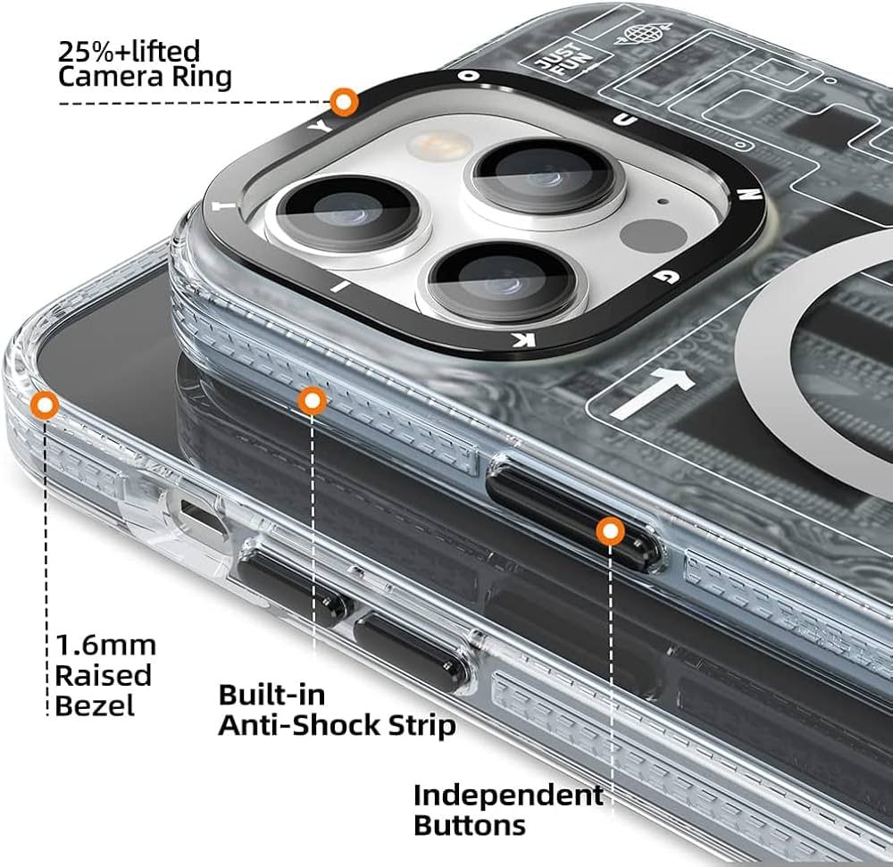 Futuristic Tech Circuit MagSafe Case for iPhone 15 – Shockproof Cover