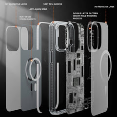 Futuristic Tech Circuit MagSafe Case for iPhone 15 – Shockproof Cover