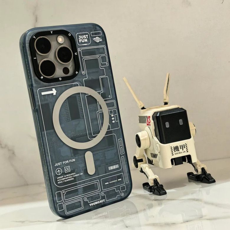 Futuristic Tech Circuit MagSafe Case for iPhone 15 – Shockproof Cover