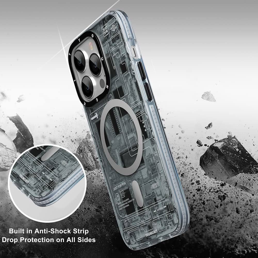 Futuristic Tech Circuit MagSafe Case for iPhone 15 – Shockproof Cover