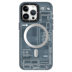 Futuristic Tech Circuit MagSafe Case for iPhone 15 – Shockproof Cover