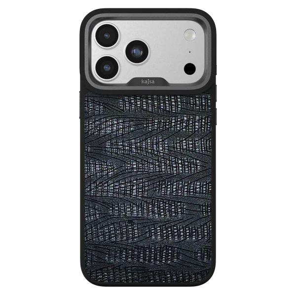 Protective Apple iPhone Back Cover - KAJSA Genuine Leather Dark Series Back Case for iPhone 17 Pro (MagSafe Compatible)