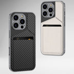 Protective Apple iPhone Back Cover - GKK Leather Case with Card Holder & Stand for iPhone 16 Series - Style 6