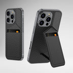 Protective Apple iPhone Back Cover - GKK Leather Case with Card Holder & Stand for iPhone 16 Series