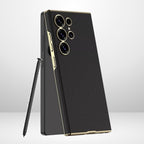 Samsung Galaxy S25 Ultra Chrome Edge Leather Case Mobile Case by CoverMeUp - Style 2