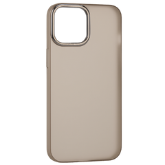 Smoky Clear Case for iPhone with metal ring protection
